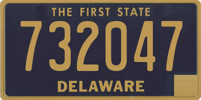 DE license plate 732047