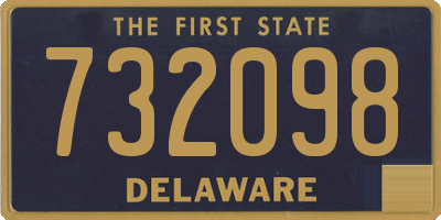DE license plate 732098