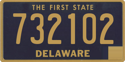 DE license plate 732102