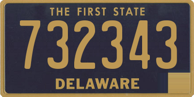 DE license plate 732343