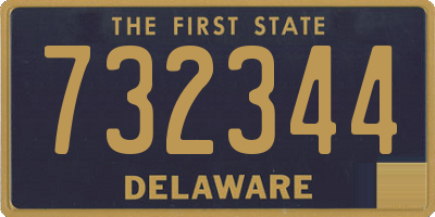 DE license plate 732344
