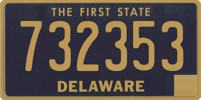 DE license plate 732353