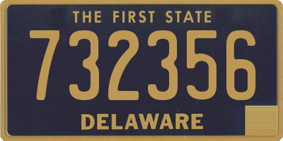 DE license plate 732356