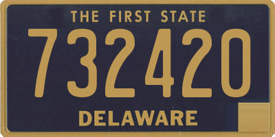 DE license plate 732420