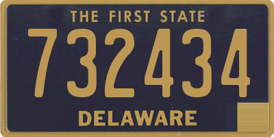 DE license plate 732434