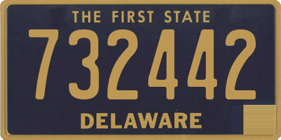 DE license plate 732442