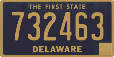 DE license plate 732463
