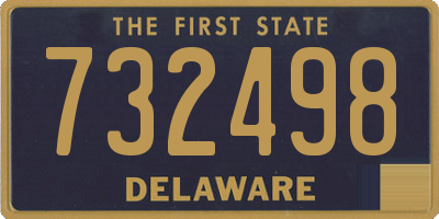 DE license plate 732498