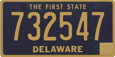DE license plate 732547
