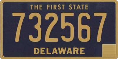 DE license plate 732567