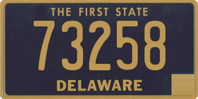 DE license plate 73258