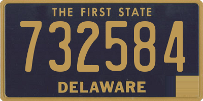 DE license plate 732584