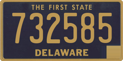 DE license plate 732585