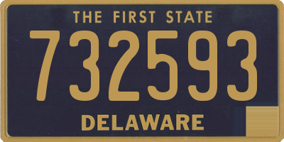 DE license plate 732593