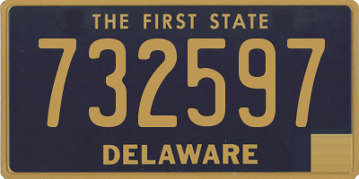 DE license plate 732597