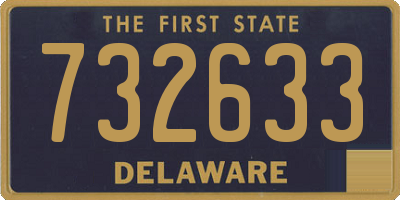 DE license plate 732633