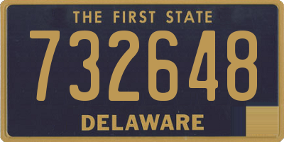 DE license plate 732648
