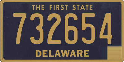 DE license plate 732654