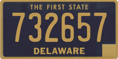 DE license plate 732657