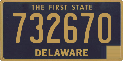 DE license plate 732670