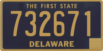 DE license plate 732671