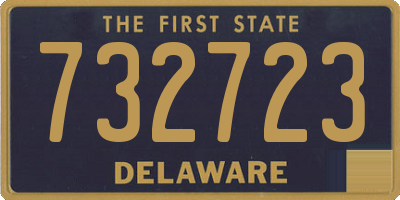 DE license plate 732723