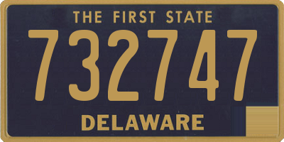 DE license plate 732747