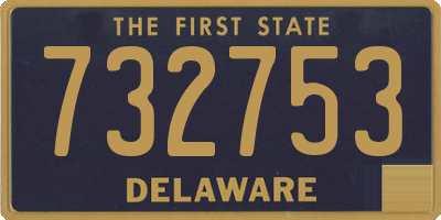 DE license plate 732753