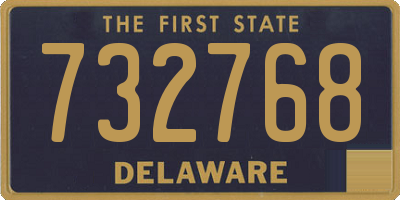 DE license plate 732768