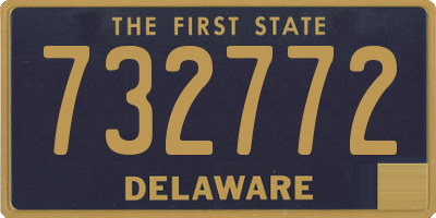 DE license plate 732772