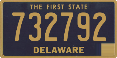 DE license plate 732792