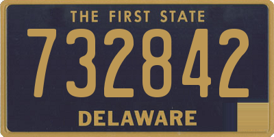DE license plate 732842