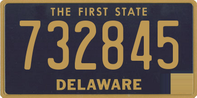 DE license plate 732845