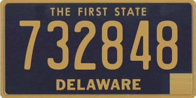DE license plate 732848