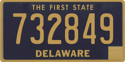 DE license plate 732849