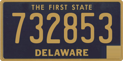 DE license plate 732853