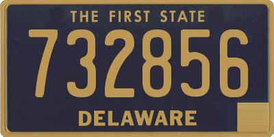 DE license plate 732856