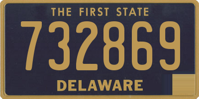 DE license plate 732869
