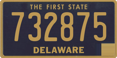 DE license plate 732875
