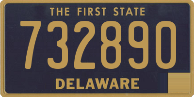 DE license plate 732890