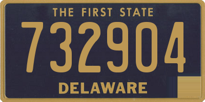 DE license plate 732904