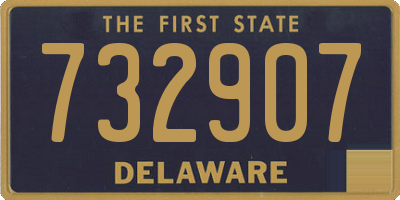 DE license plate 732907