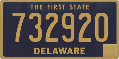 DE license plate 732920