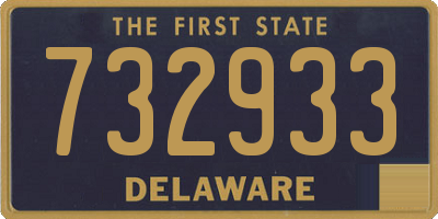 DE license plate 732933