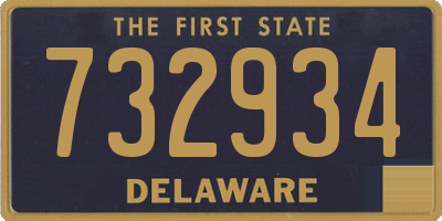 DE license plate 732934