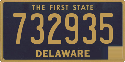 DE license plate 732935