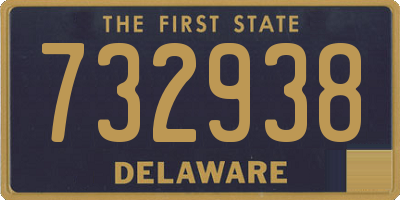 DE license plate 732938