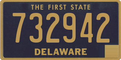 DE license plate 732942