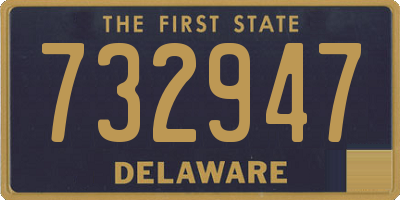 DE license plate 732947