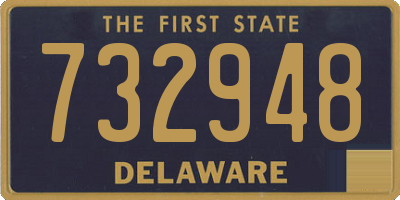 DE license plate 732948